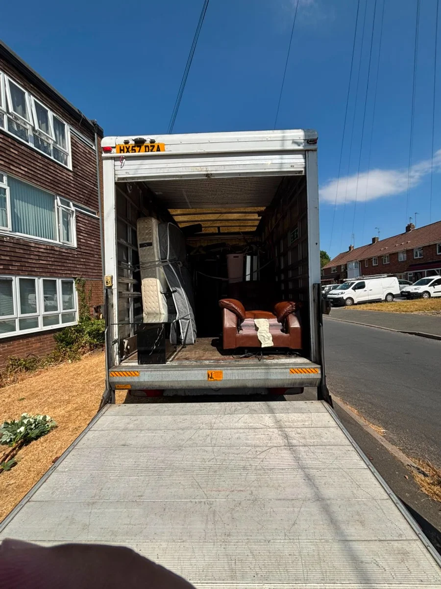 Jimmys Removals Luton van ready for a house move in Smethwick